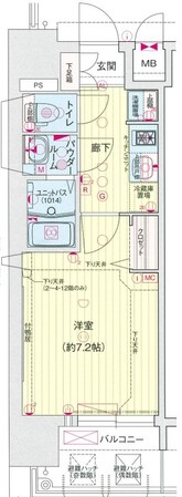 本陣駅 徒歩5分 5階の物件間取画像